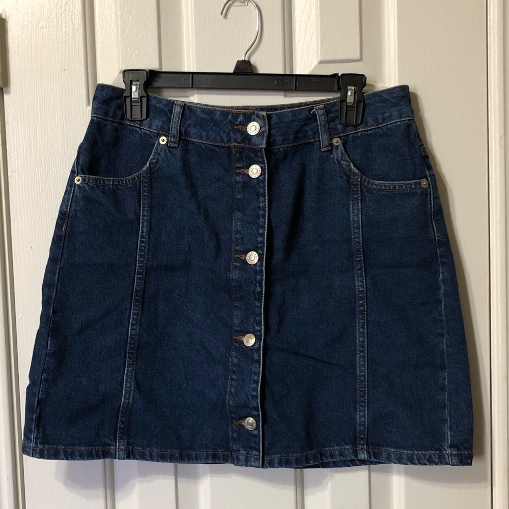 Topshop High Waisted Jean Skirt